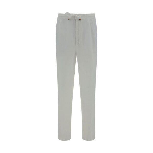 White Linen Casual Pants