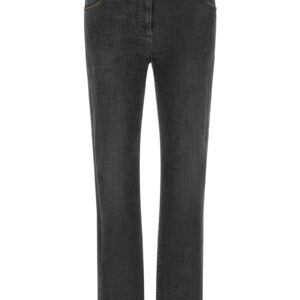 Gray Cotton Slim Fit Jeans | Jag Couture London – New York