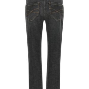 Gray Cotton Slim Fit Jeans