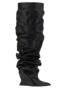 Black Calfskin Over The Knee
