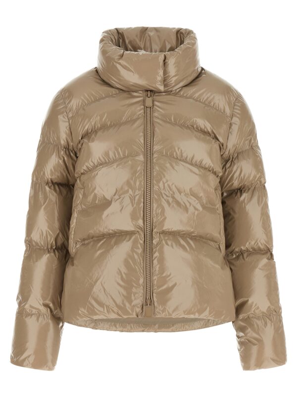 Beige Polyamide Full-Length Jacket