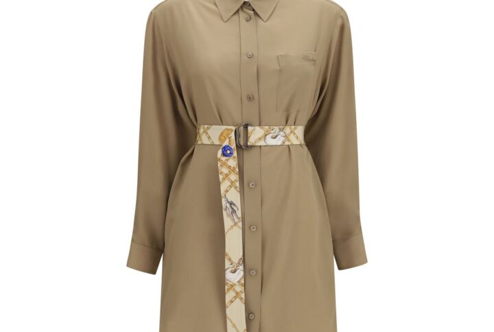 Beige Silk Casual Dress | Jag Couture London – New York