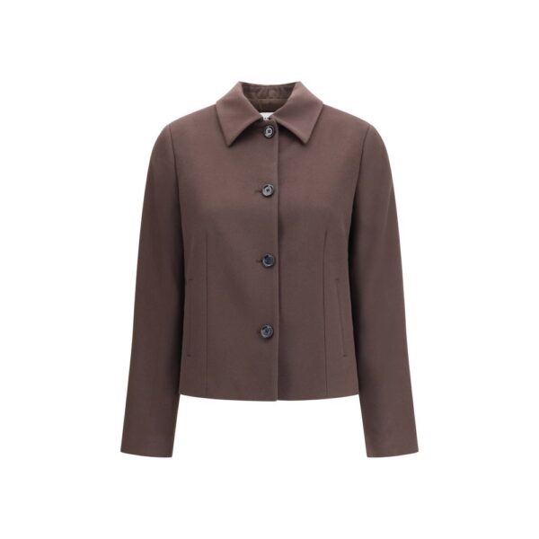 Brown Wool Oves Aries Full-Length Jacket