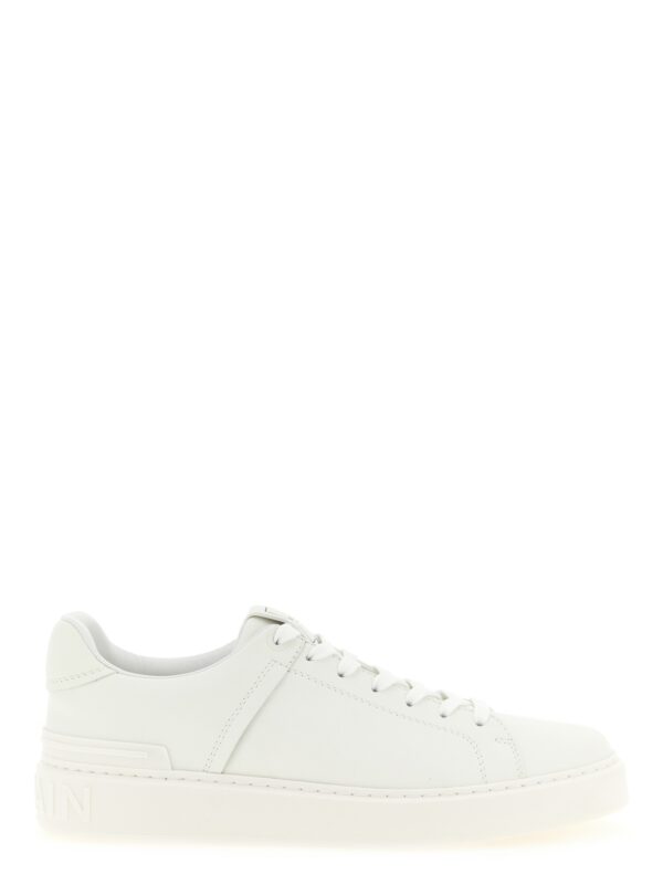 White Calfskin Low Top Sneakers