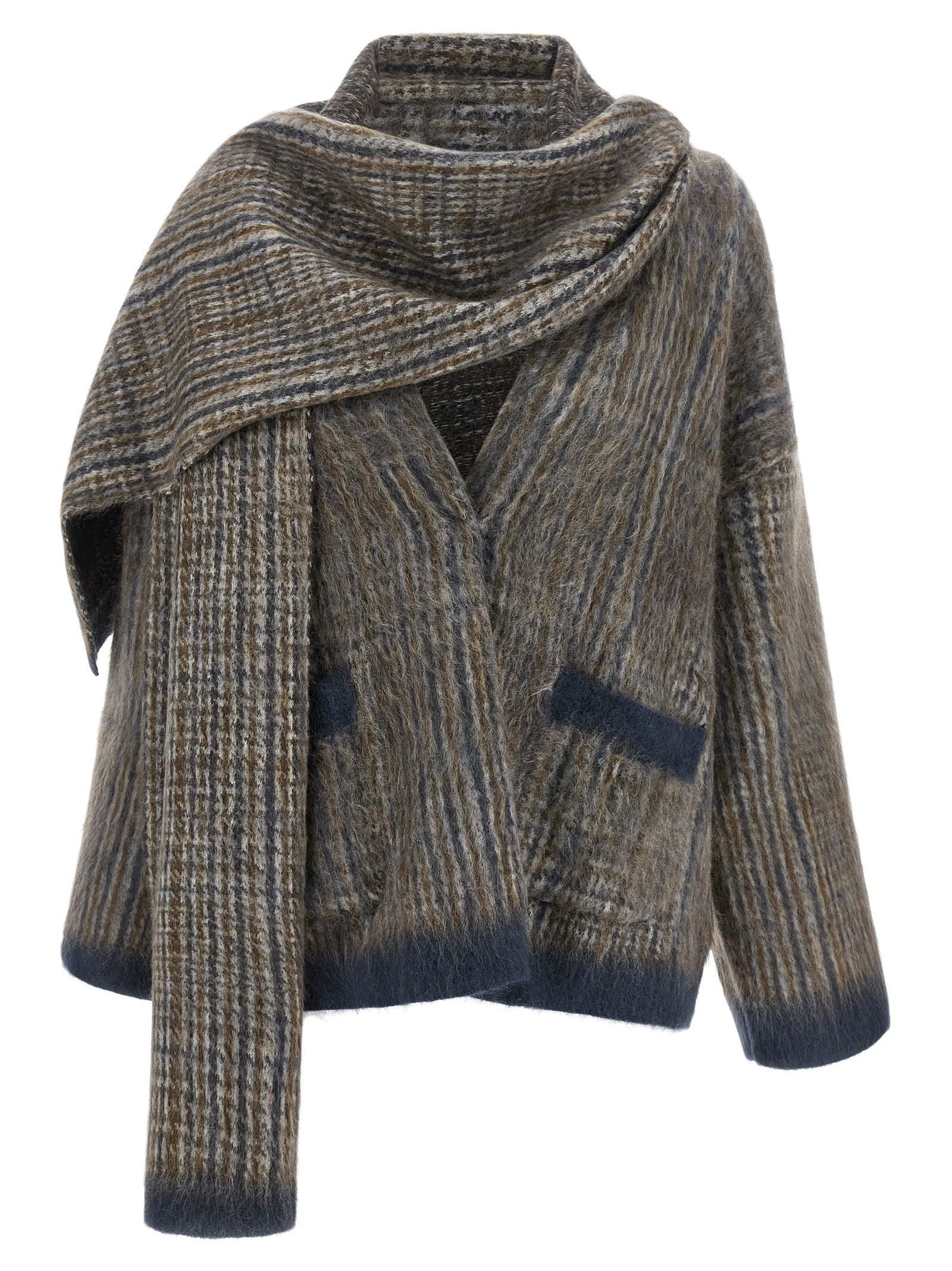 Gray Wool Cardigan