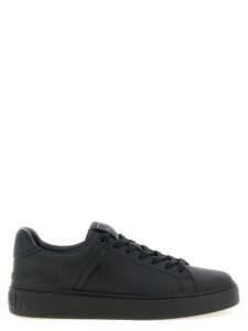 Black Calfskin Low Top Sneakers