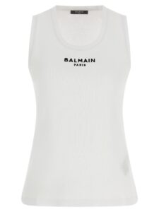 White Cotton Sleeveles T-Shirt