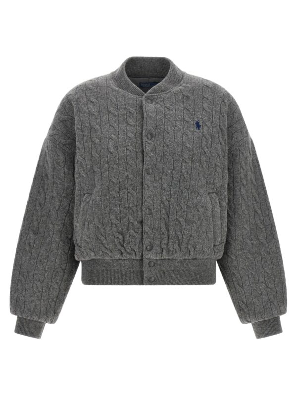 Gray Wool Bomber