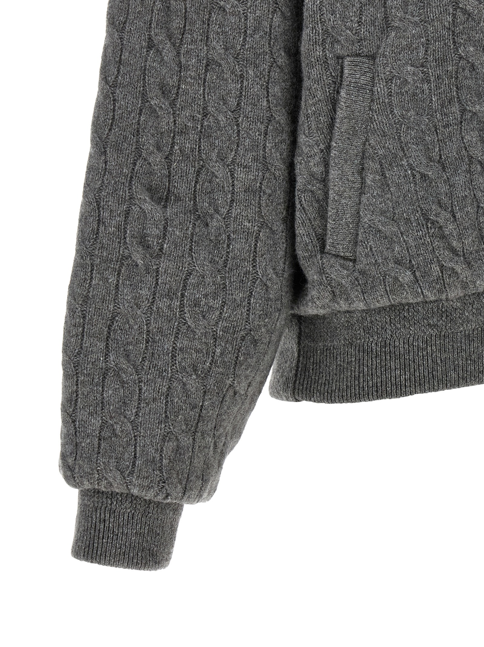 Gray Wool Bomber