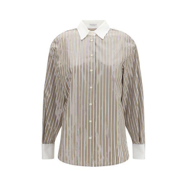 Beige Cotton Pattern Shirt