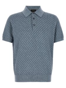 Blue Cotton Polo Shirt