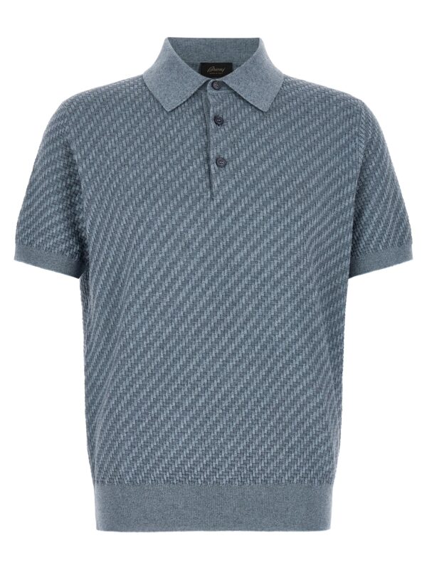 Blue Cotton Polo Shirt