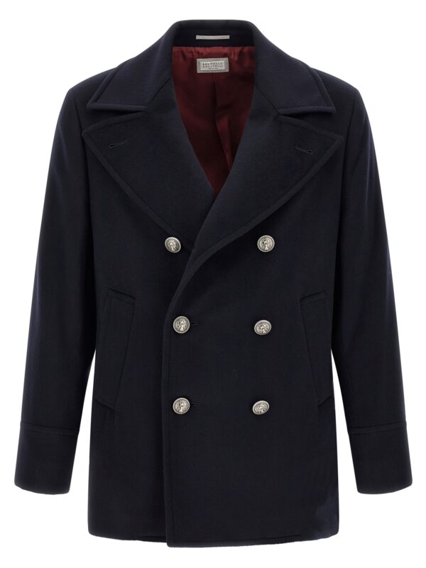 Blue Virgin Wool Coat