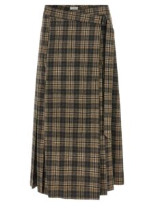 Brown Virgin Wool Mini Skirt
