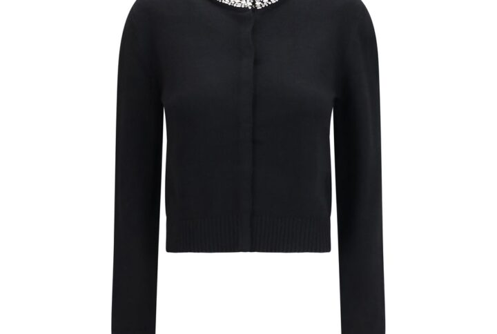 Black Wool Oves Aries Cardigan | Jag Couture London – New York