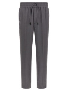 Gray Wool Casual Pants