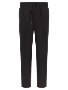 Brown Wool Casual Pants