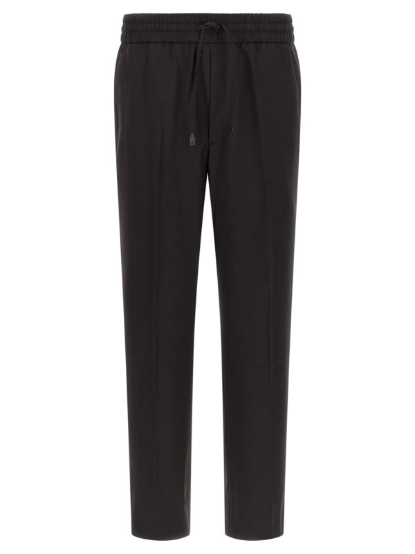 Brown Wool Casual Pants