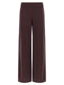 Purple Wool Casual Pants