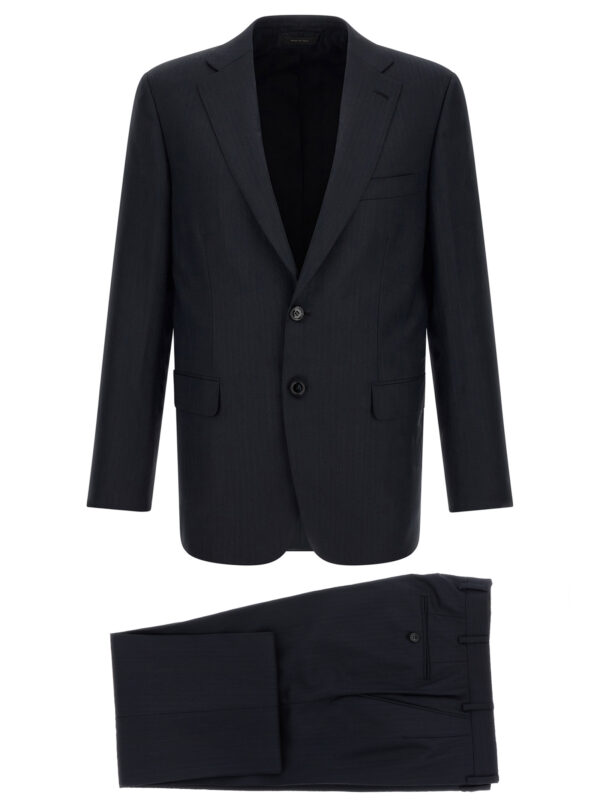 Blue Wool Two-Piece Suit