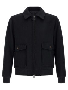 Black Wool Bomber