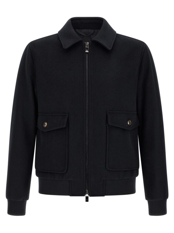 Black Wool Bomber