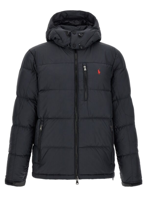 Black Polyester Full-Length Jacket