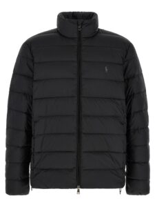 Black Polyester Full-Length Jacket