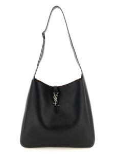 Black Calfskin Shoulder Bag