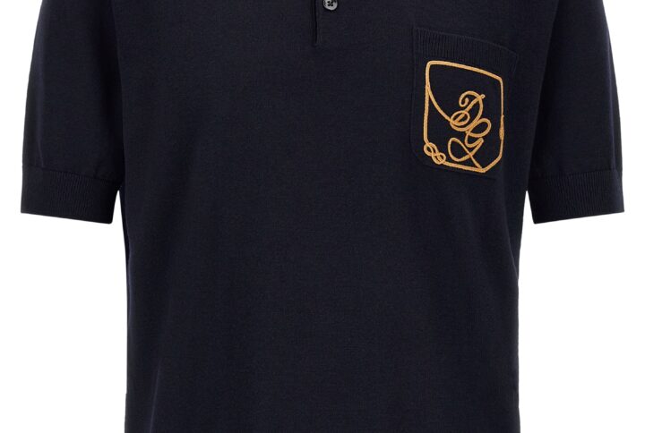 Blue Virgin Wool Polo Shirt | Jag Couture London – New York