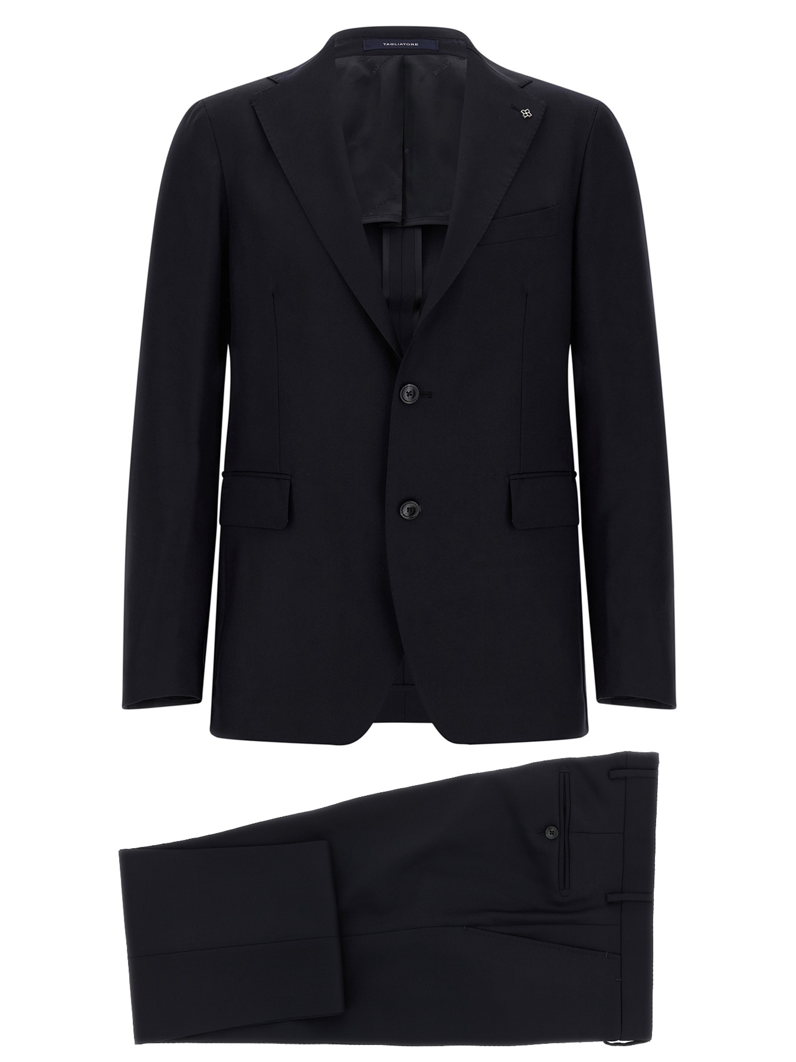 Blue Virgin Wool Two Piece Suit