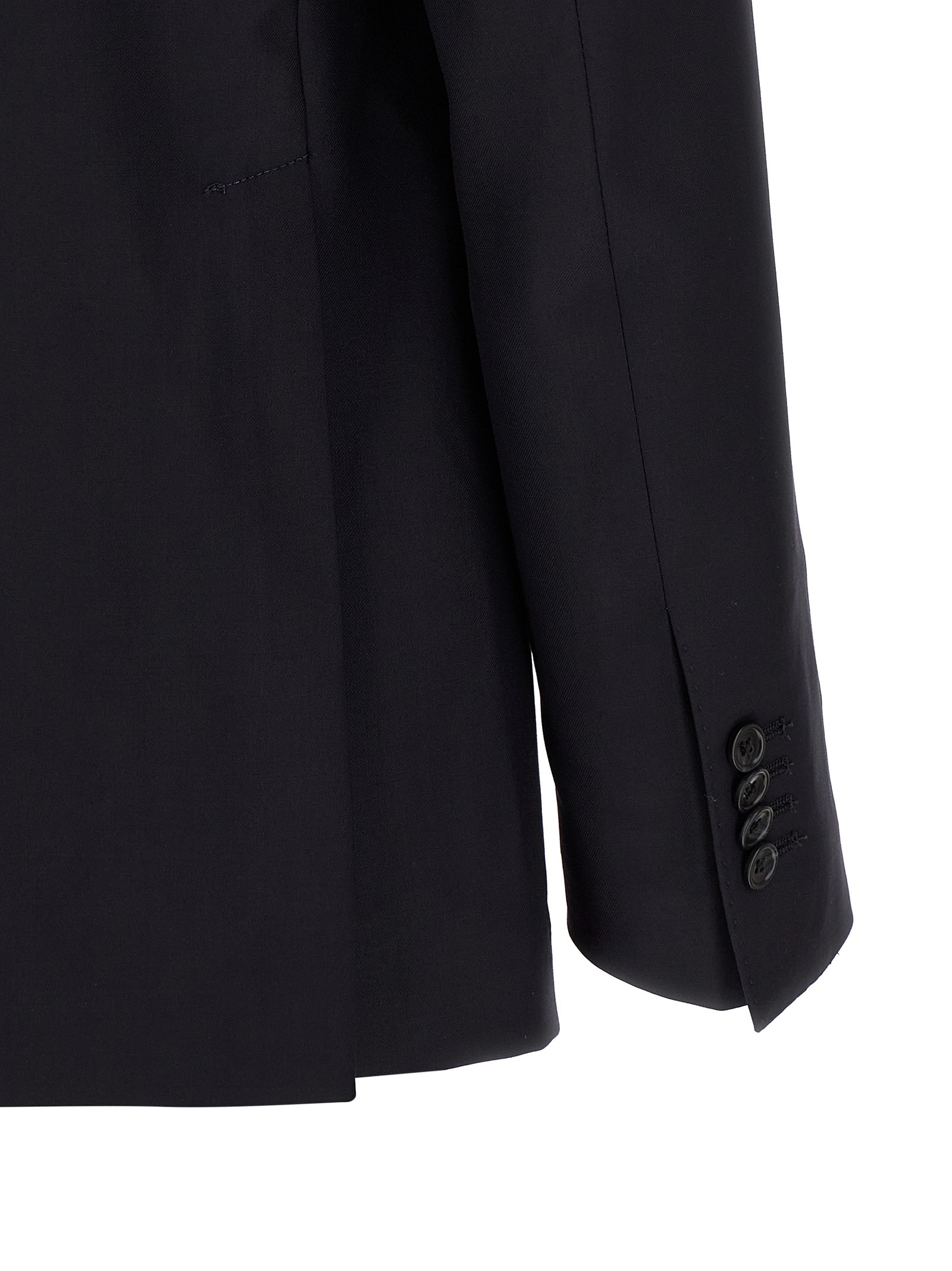 Blue Virgin Wool Two Piece Suit