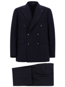 Blue Virgin Wool Two-Piece Suit