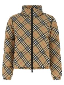 Beige Polyester Full-Length Jacket