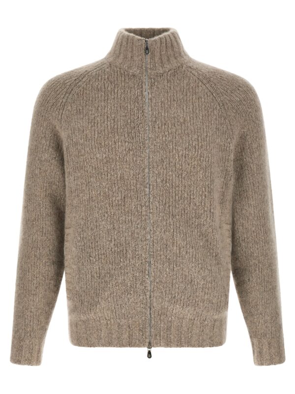 Beige Cashmere Cardigan