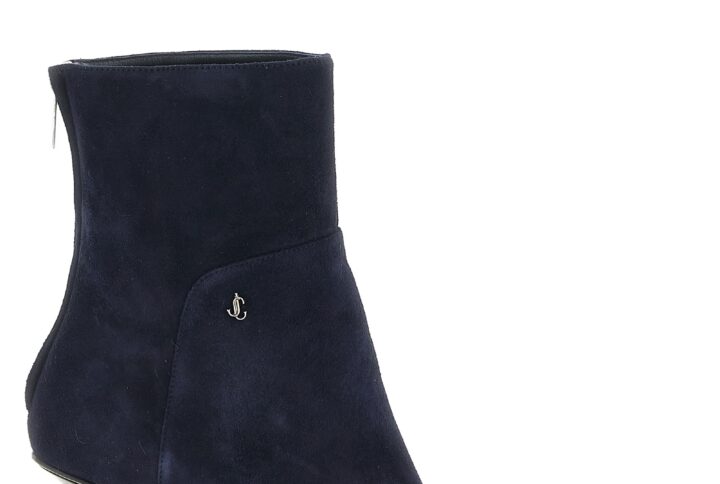 Blue Leather Ankle Boots | Jag Couture London – New York