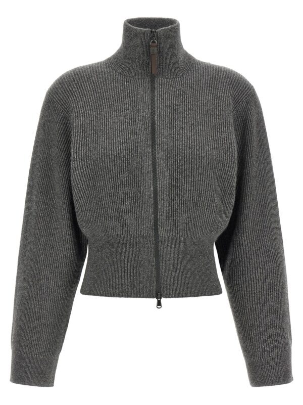 Gray Cashmere Cardigan