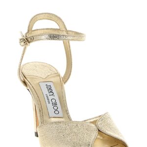 Gold Goatskin Stiletto Heel Sandals - Jag Couture London