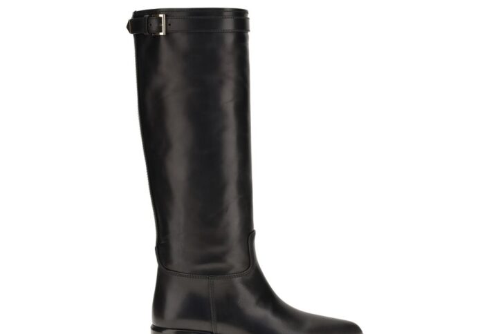 Black Calf Leather Bos Taurus Ankle Boots | Jag Couture London – New York
