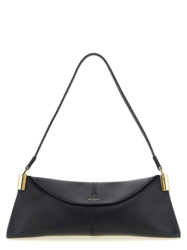Black Calfskin Shoulder Bag