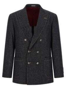Blue Cotton Blazer