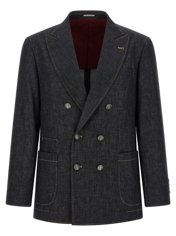 Blue Cotton Blazer