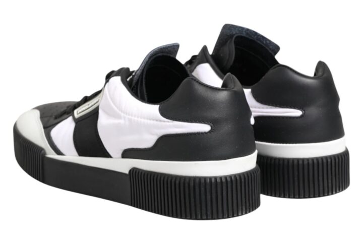Black White MIAMI Low Top Men Sneakers Shoes | Jag Couture London – New York