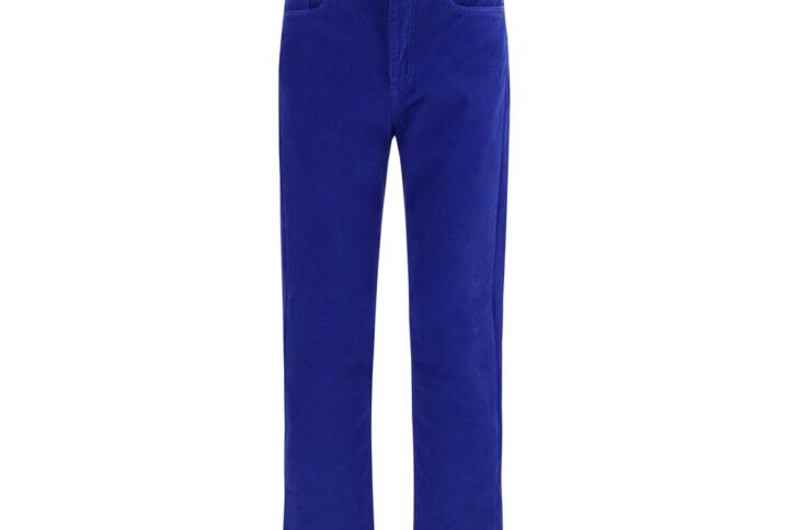 Blue Cotton Straight-Leg Jeans | Jag Couture London – New York