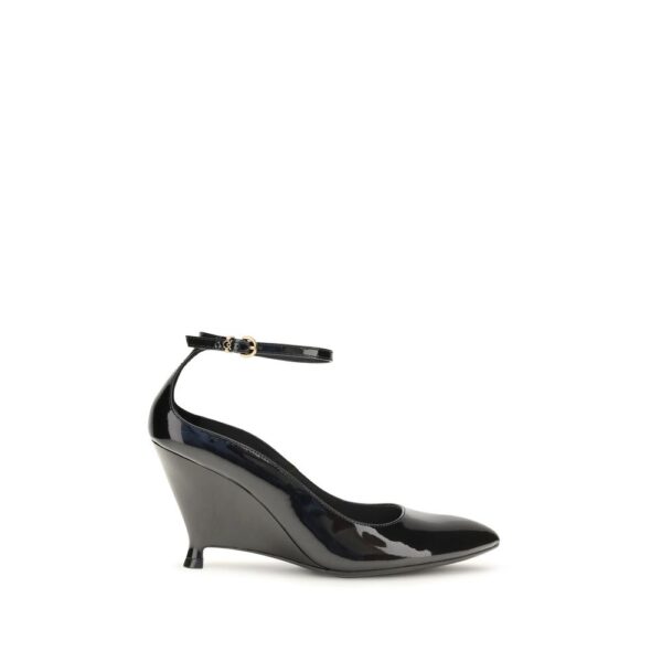 Black Calf Leather Bos Taurus Platform Pumps