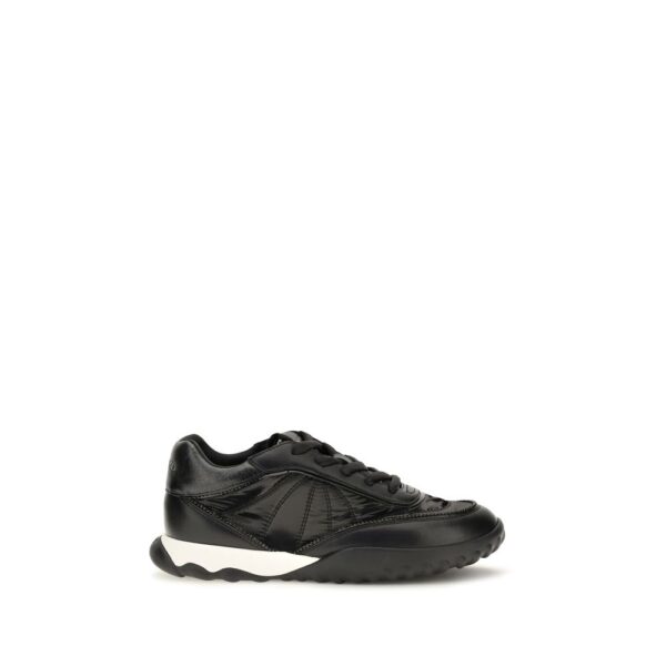 Black Fabric Low Top Sneakers