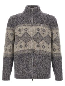 Gray Virgin Wool Cardigan