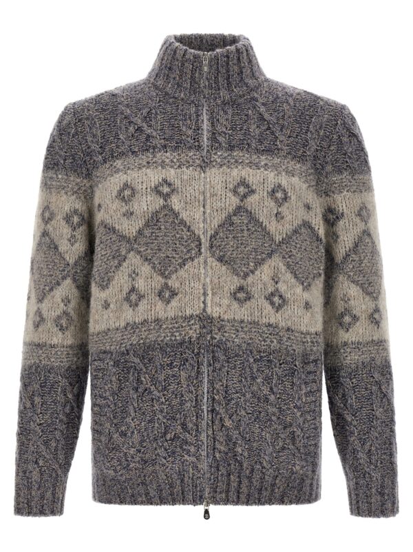 Gray Virgin Wool Cardigan