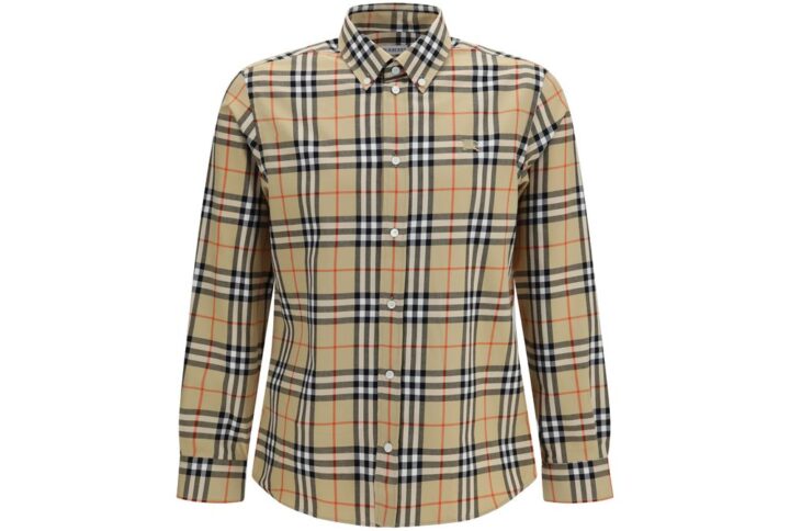 Beige Cotton Pattern Shirt | Jag Couture London – New York