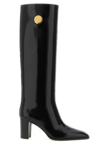 Black Calfskin Over The Knee
